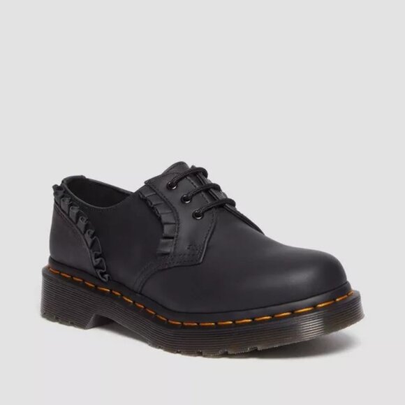 Dr. Martens 1461 Frill Nappa Leather Oxford Shoes - Picture 2 of 12
